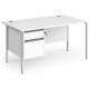 Harlow Straight Desk with 2 Drawer Pedestal